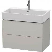 Duravit LC627700707 - L-Cube Two Drawer Wall-Mount Vanity Unit Concrete Gray