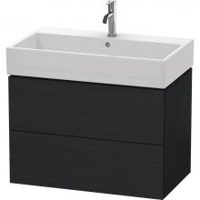 Duravit LC627701616 - L-Cube Two Drawer Wall-Mount Vanity Unit Oak Black