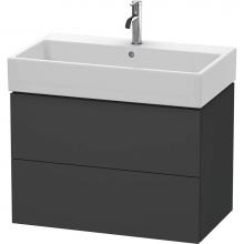 Duravit LC627704949 - L-Cube Two Drawer Wall-Mount Vanity Unit Graphite