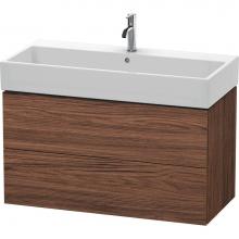 Duravit LC627802121 - L-Cube Two Drawer Wall-Mount Vanity Unit Walnut Dark