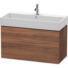 Duravit LC627807979 - L-Cube Two Drawer Wall-Mount Vanity Unit Walnut