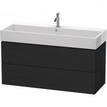 Duravit LC627901616 - L-Cube Two Drawer Wall-Mount Vanity Unit Oak Black