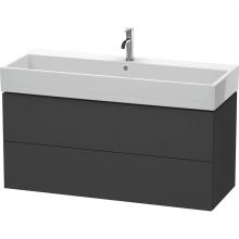 Duravit LC627904949 - L-Cube Two Drawer Wall-Mount Vanity Unit Graphite