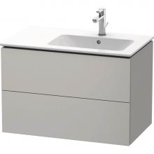 Duravit LC629200707 - L-Cube Two Drawer Wall-Mount Vanity Unit Concrete Gray