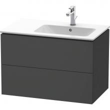 Duravit LC629204949 - L-Cube Two Drawer Wall-Mount Vanity Unit Graphite