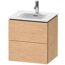 Duravit LC630403030 - L-Cube Two Drawer Wall-Mount Vanity Unit Natural Oak