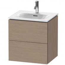 Duravit LC630403535 - L-Cube Two Drawer Wall-Mount Vanity Unit Oak Terra