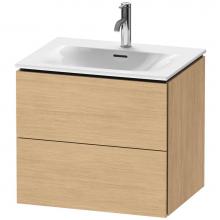 Duravit LC630503030 - L-Cube Two Drawer Wall-Mount Vanity Unit Natural Oak