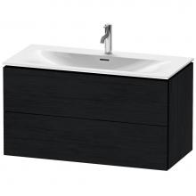 Duravit LC630801616 - L-Cube Two Drawer Wall-Mount Vanity Unit Oak Black