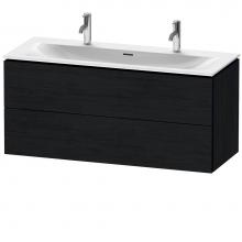 Duravit LC630901616 - L-Cube Two Drawer Wall-Mount Vanity Unit Oak Black