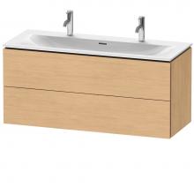 Duravit LC630903030 - L-Cube Two Drawer Wall-Mount Vanity Unit Natural Oak