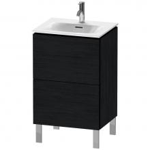 Duravit LC659401616 - L-Cube Two Drawer Floorstanding Vanity Unit Oak Black