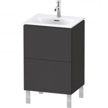 Duravit LC659408080 - L-Cube Two Drawer Floorstanding Vanity Unit Graphite