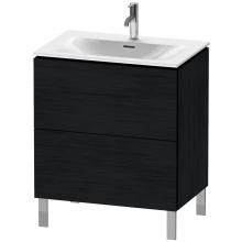 Duravit LC659601616 - L-Cube Two Drawer Floorstanding Vanity Unit Oak Black