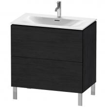 Duravit LC659701616 - L-Cube Two Drawer Floorstanding Vanity Unit Oak Black