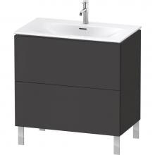 Duravit LC659708080 - L-Cube Two Drawer Floorstanding Vanity Unit Graphite