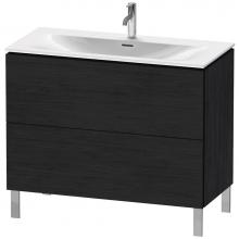 Duravit LC659801616 - L-Cube Two Drawer Floorstanding Vanity Unit Oak Black