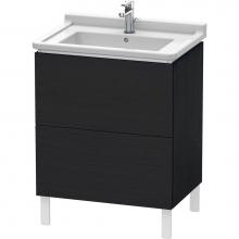 Duravit LC660801616 - L-Cube Two Drawer Floorstanding Vanity Unit Oak Black