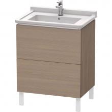 Duravit LC660803535 - L-Cube Two Drawer Floorstanding Vanity Unit Oak Terra