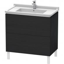 Duravit LC660901616 - L-Cube Two Drawer Floorstanding Vanity Unit Oak Black