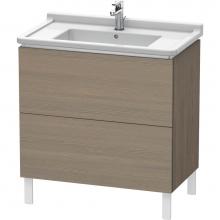 Duravit LC660903535 - L-Cube Two Drawer Floorstanding Vanity Unit Oak Terra