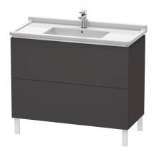 Duravit LC661008080 - L-Cube Two Drawer Floorstanding Vanity Unit Graphite