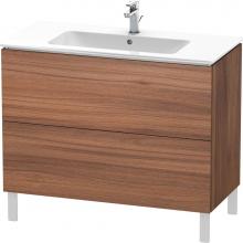 Duravit LC662707979 - L-Cube Two Drawer Floorstanding Vanity Unit Walnut