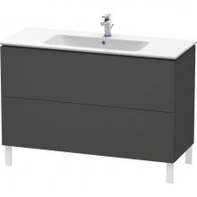 Duravit LC662804949 - L-Cube Two Drawer Floorstanding Vanity Unit Graphite