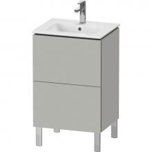 Duravit LC667100707 - L-Cube Two Drawer Floorstanding Vanity Unit Concrete Gray