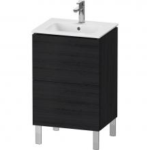 Duravit LC667101616 - L-Cube Two Drawer Floorstanding Vanity Unit Oak Black