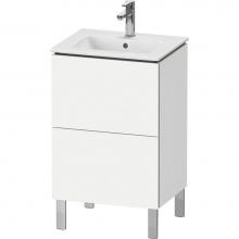 Duravit LC667101818 - L-Cube Two Drawer Floorstanding Vanity Unit White