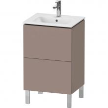 Duravit LC667104343 - L-Cube Two Drawer Floorstanding Vanity Unit Basalt