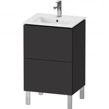 Duravit LC667108080 - L-Cube Two Drawer Floorstanding Vanity Unit Graphite