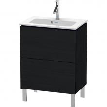 Duravit LC667301616 - L-Cube Two Drawer Floorstanding Vanity Unit Oak Black