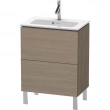 Duravit LC667303535 - L-Cube Two Drawer Floorstanding Vanity Unit Oak Terra