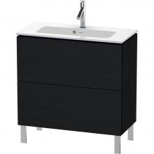 Duravit LC667401616 - L-Cube Two Drawer Floorstanding Vanity Unit Oak Black