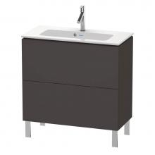 Duravit LC667408080 - L-Cube Two Drawer Floorstanding Vanity Unit Graphite