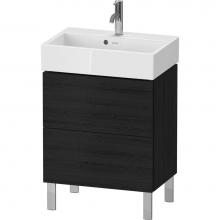 Duravit LC667901616 - L-Cube Two Drawer Floorstanding Vanity Unit Oak Black