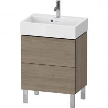 Duravit LC667903535 - L-Cube Two Drawer Floorstanding Vanity Unit Oak Terra