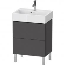 Duravit LC667904949 - L-Cube Two Drawer Floorstanding Vanity Unit Graphite