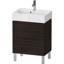 Duravit LC667906969 - L-Cube Two Drawer Floorstanding Vanity Unit Walnut Brushed