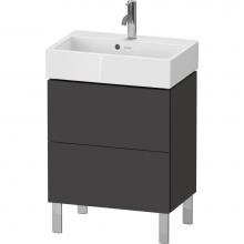 Duravit LC667908080 - L-Cube Two Drawer Floorstanding Vanity Unit Graphite