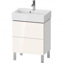 Duravit LC667908585 - L-Cube Two Drawer Floorstanding Vanity Unit White