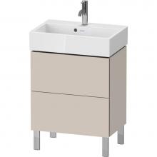 Duravit LC667909191 - L-Cube Two Drawer Floorstanding Vanity Unit Taupe