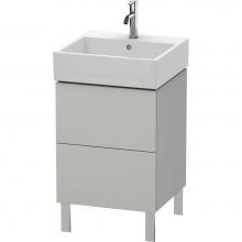 Duravit LC677400707 - L-Cube Two Drawer Floorstanding Vanity Unit Concrete Gray