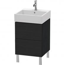 Duravit LC677401616 - L-Cube Two Drawer Floorstanding Vanity Unit Oak Black