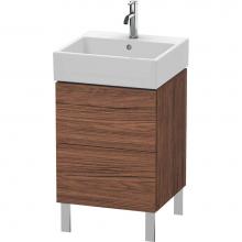 Duravit LC677402121 - L-Cube Two Drawer Floorstanding Vanity Unit Walnut Dark