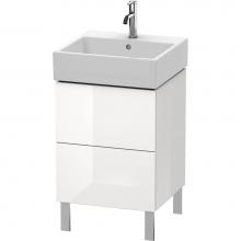 Duravit LC677402222 - L-Cube Two Drawer Floorstanding Vanity Unit White