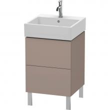 Duravit LC677404343 - L-Cube Two Drawer Floorstanding Vanity Unit Basalt