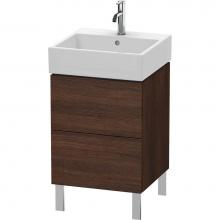 Duravit LC677405353 - Duravit L-Cube Two Drawer Floorstanding Vanity Unit Chestnut Dark